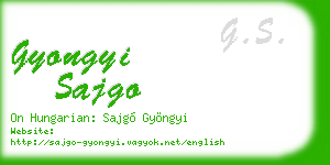gyongyi sajgo business card